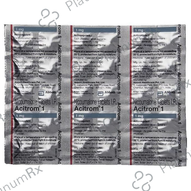 Acitrom 1mg Tablet 30s