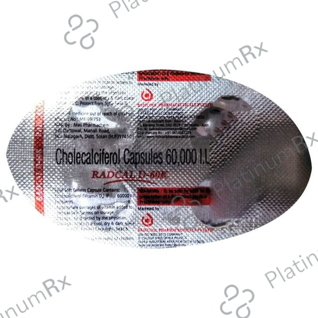 Radcal D 60K Soft Gelatin Capsule 4s
