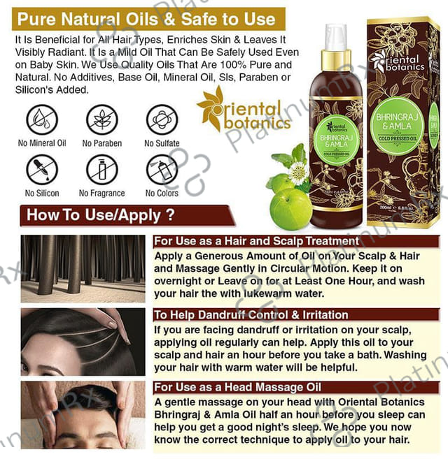 Oriental Botanics Bhringraj & Amla Cold Pressed Oil