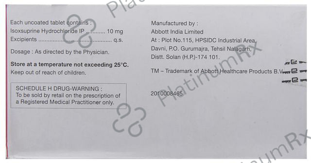 Duvadilan 10mg Tablet 50s