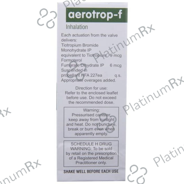 Aerotrop F 6/9mcg Inhaler 180MDI