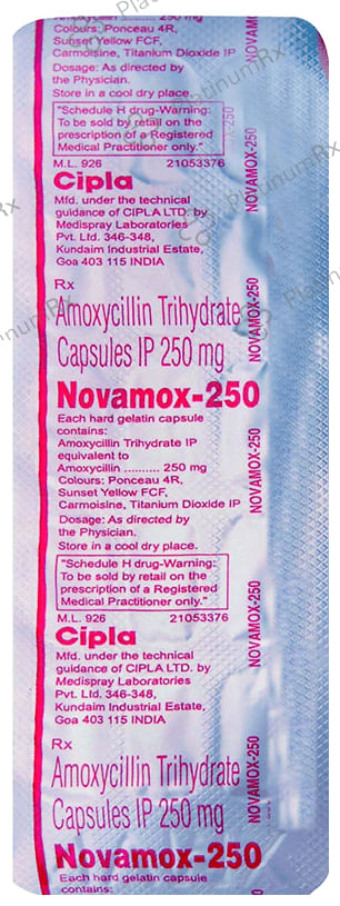 Novamox 250mg Capsule 15s