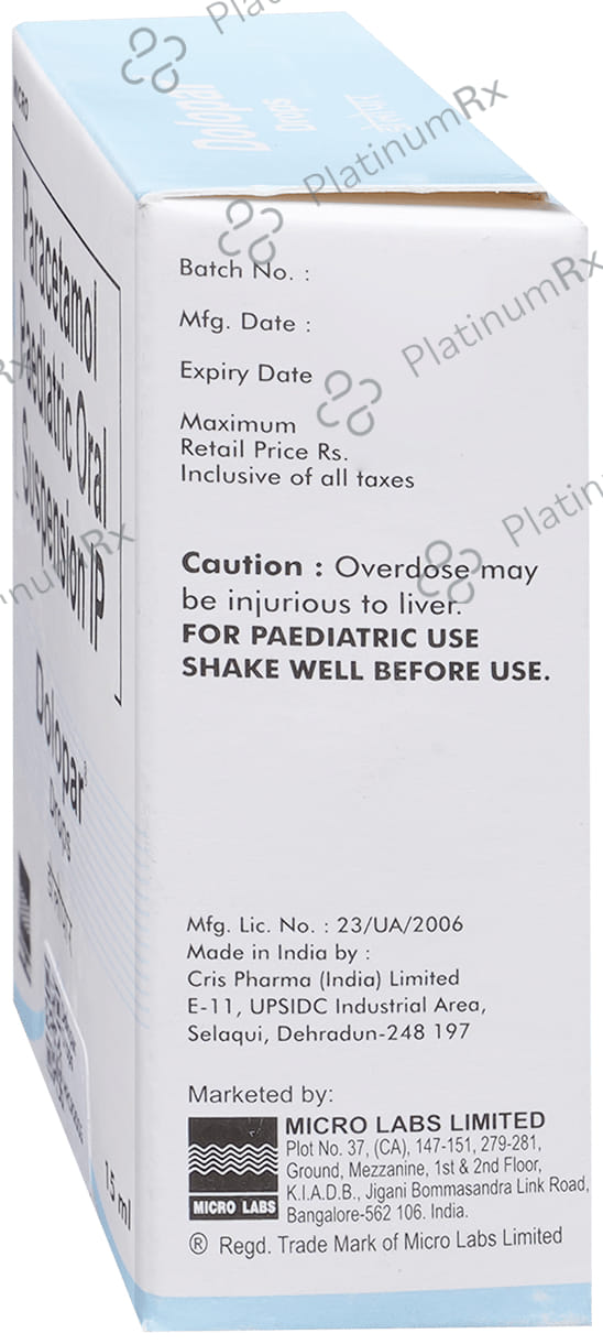 Dolopar 100mg Drops 15ml