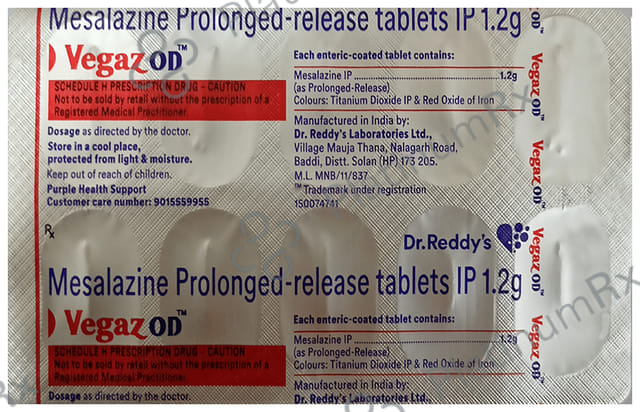 Vegaz OD PR 1200mg Tablet 10s