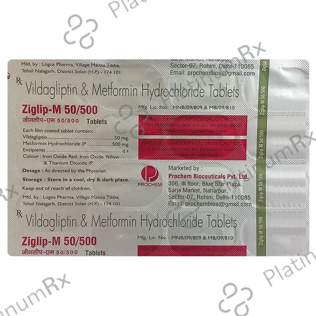 Ziglip M 50/500mg Tablet 15s