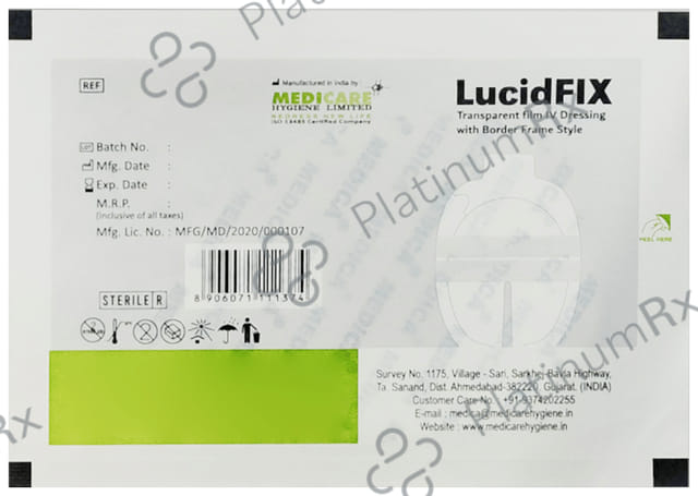 Medica Lucidfix Trasparent Film IV Dressing with Border 6cm x 7cm