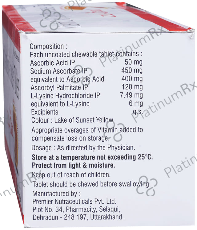 Zu-C 500 Orange Chewable Tablet