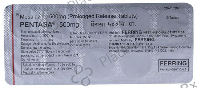 Pentasa PR 500mg Tablet 10s