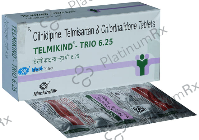 Telmikind Trio 40/10/6.25mg Tablet 10s