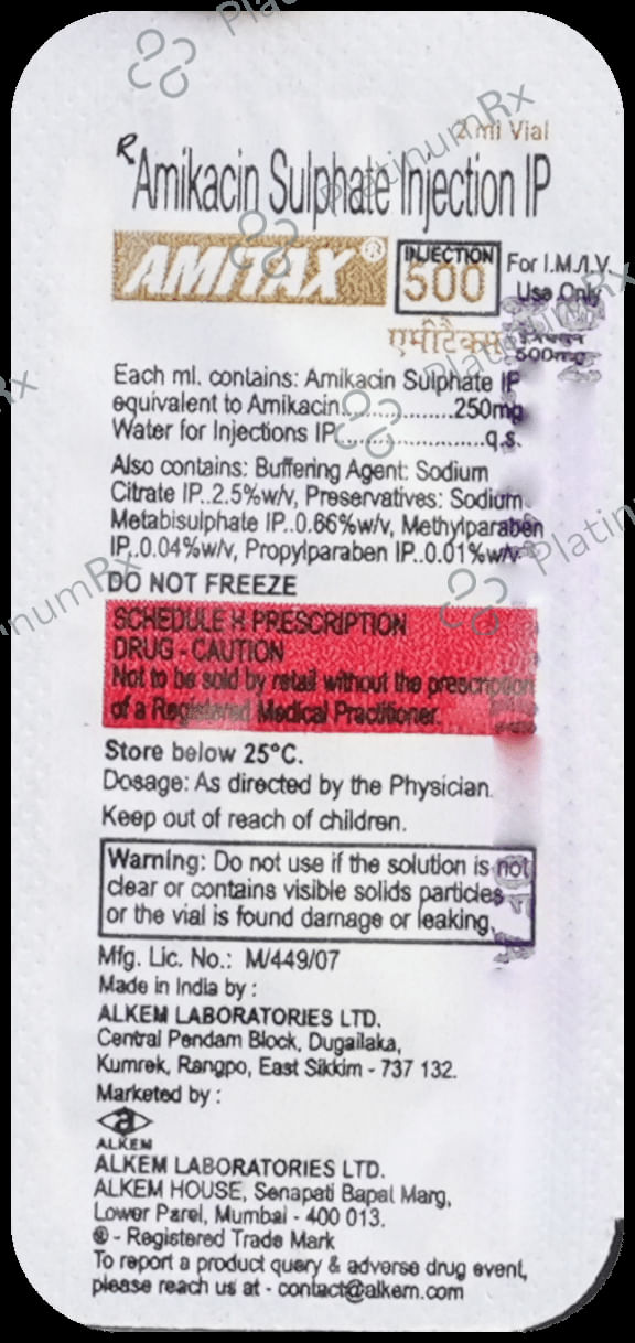 Amitax 500mg Injection 2ml