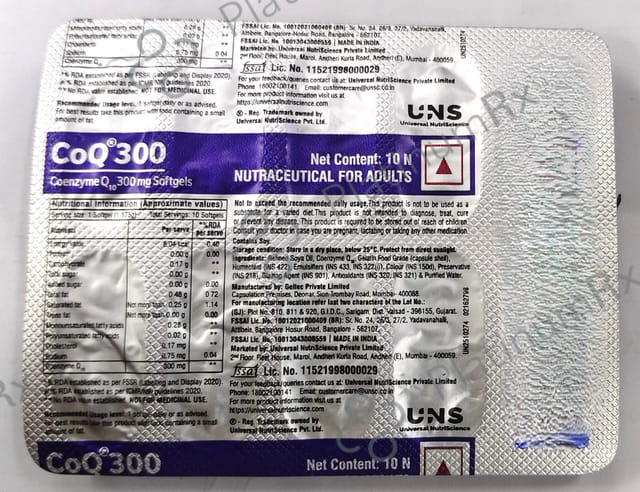 CoQ 300mg Softgel Capsule 10s