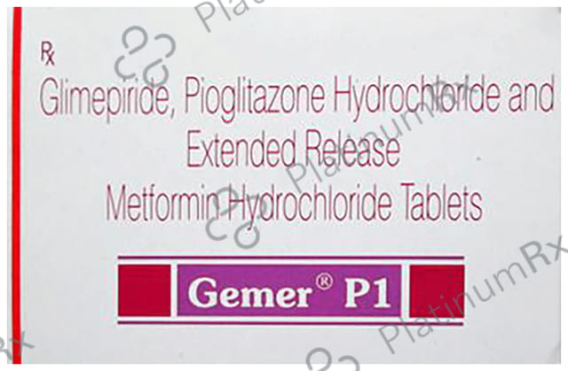 Gemer P 1/500/15mg Tablet ER 10s