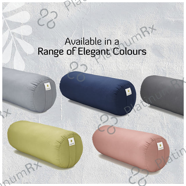 Sarveda Yoga Bolster Made from Organic Cotton Navy Blue 1s