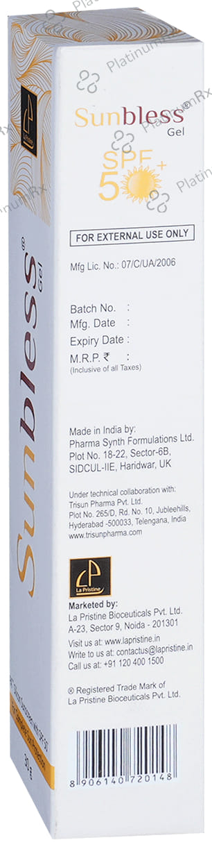 Sunbless Silicon Sunscreen SPF 50+ Gel 30gm