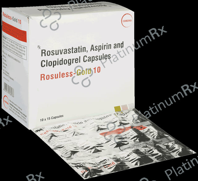 Rosuless Gold 10/75/75mg Capsule 15s