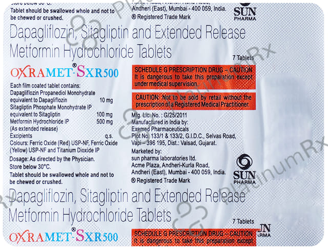 Oxramet S XR 10/500/100mg Tablet ER 7s