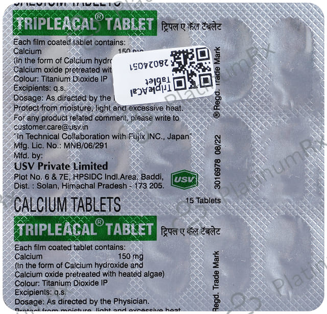 Triple A Cal 150mg Tablet 15s