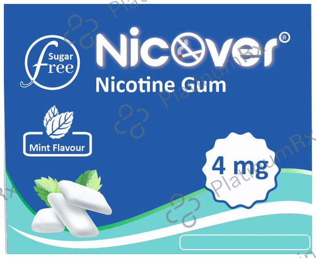 Nicover 4mg Nicotine Gum Mint Sugar Free 10s