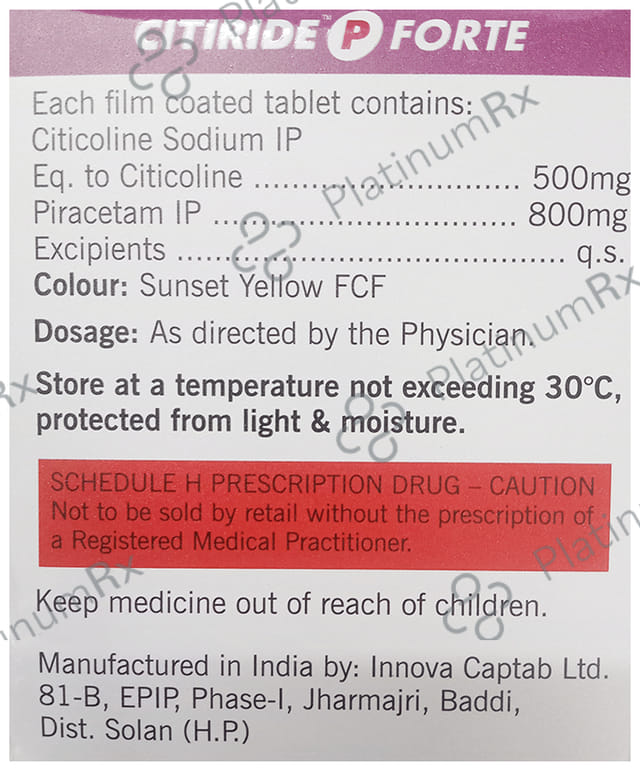 Citiride P Forte 500/800mg Tablet 10s