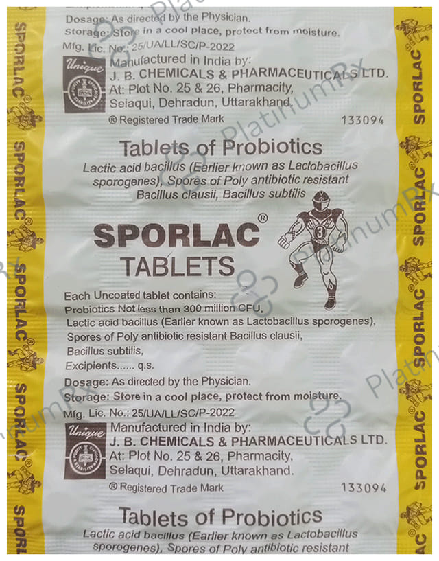 Sporlac 120M Tablet 20s