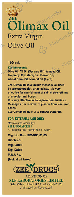 Zee Laboratories Olimax Oil