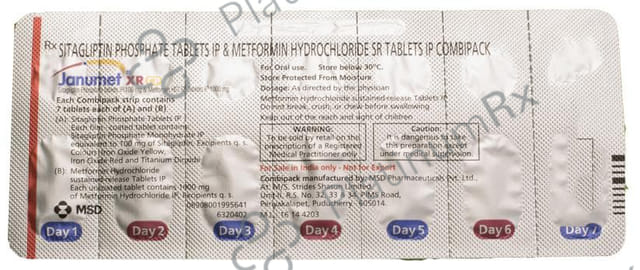 Janumet Xr Cp 1000/100mg Combipack Tablet 14s
