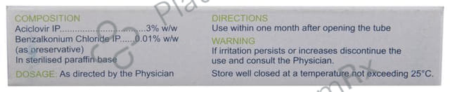Ocuvir 3% Eye Ointment 5gm