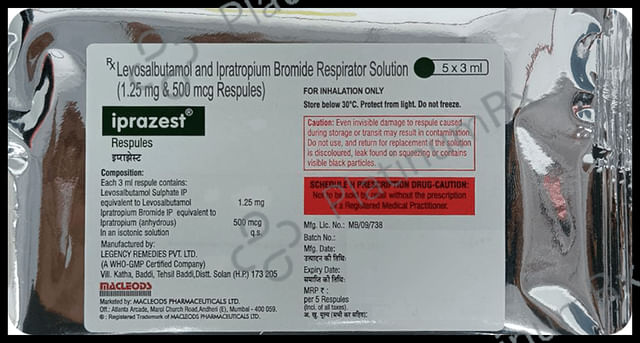 Iprazest 3ml 500mcg/1.25mg Respule 5s