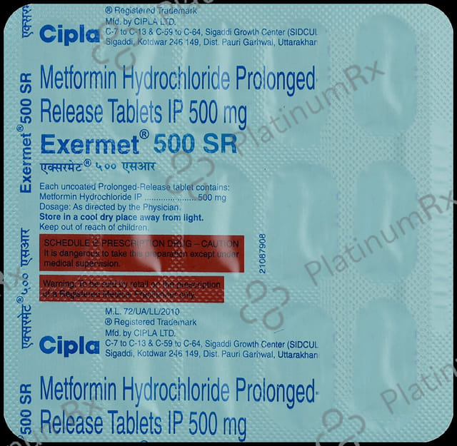 Exermet SR 500mg Tablet 15s
