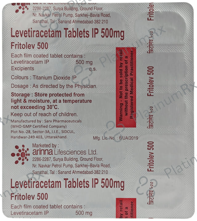Fritolev 500mg Tablet 15s