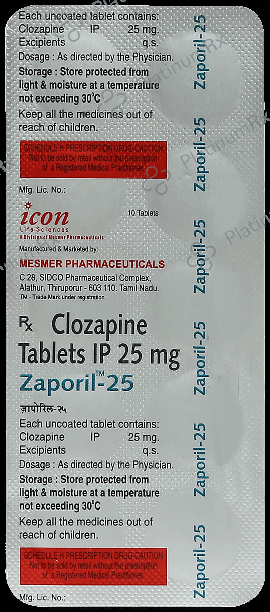 Zaporil 25mg Tablet 10s