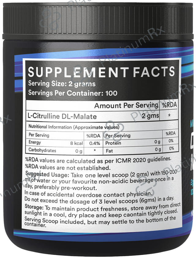 Inlife Micronized Citrulline Malate Powder 2:1 Supplement Unflavoured