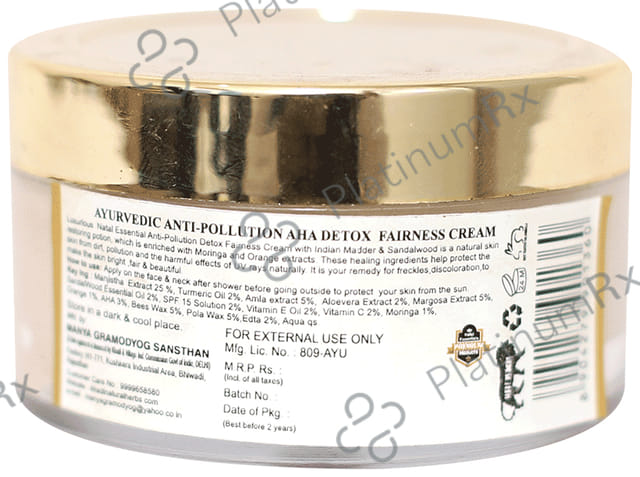 Luxurious Natal Essentials Ayurevedic Anti-Pollution AHA Detox Fairness Cream