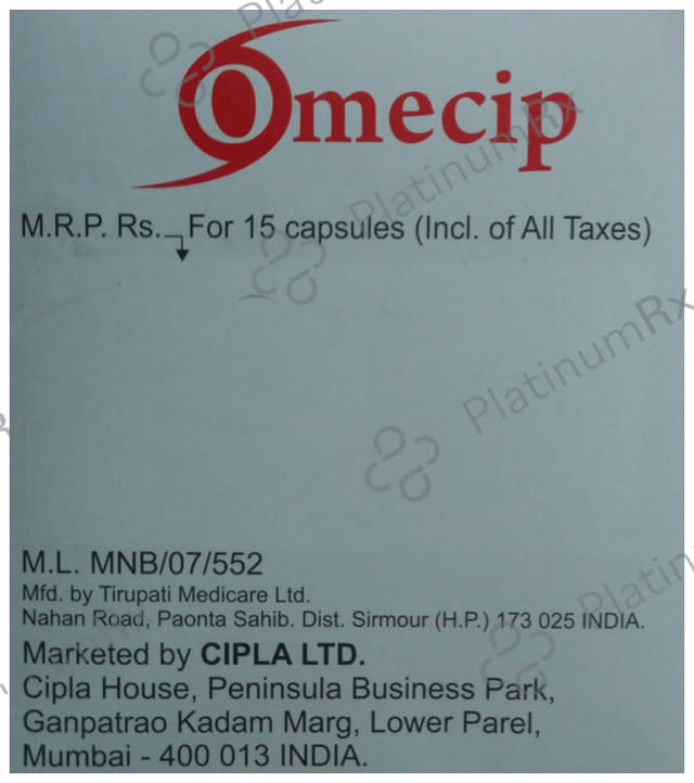 Omecip 20mg Capsule 15s