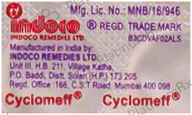 Cyclomeff 20/250mg Tablet 10s