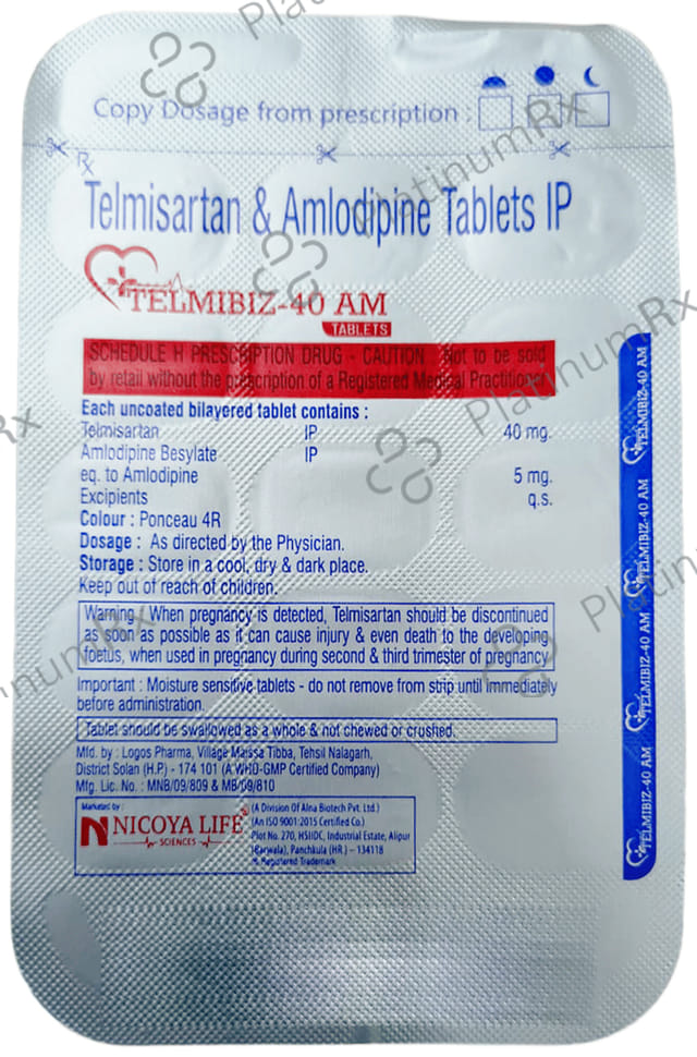 Telmibiz AM 5/40mg Tablet 15s