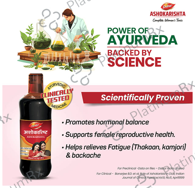Dabur Ashokarishta Relieves Menstrual Cramps & Period Pain in Women 450ml
