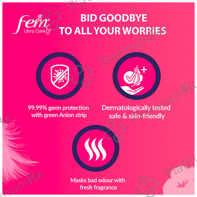 Fem Ultra Care Sanitary Pads XL+ 50 pads