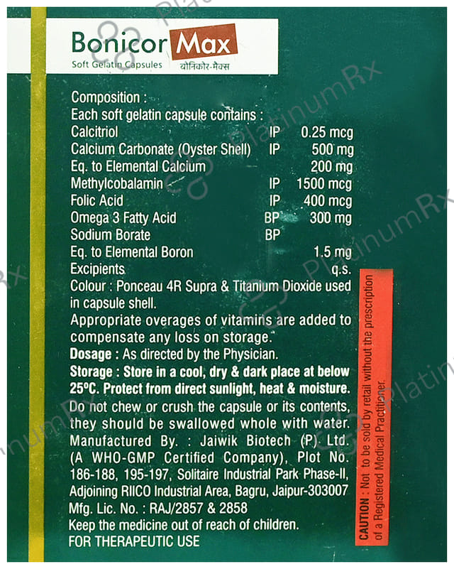 Bonicor Max Softgel Capsule 15s