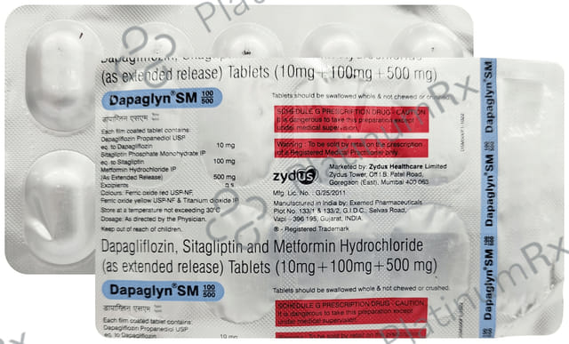 Dapaglyn SM 10/500/100mg Tablet ER 10s