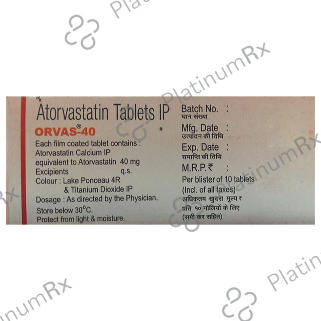 Orvas 40mg Tablet 10s