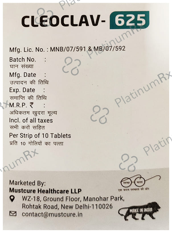 Cleoclav 500mg/125mg Tablet