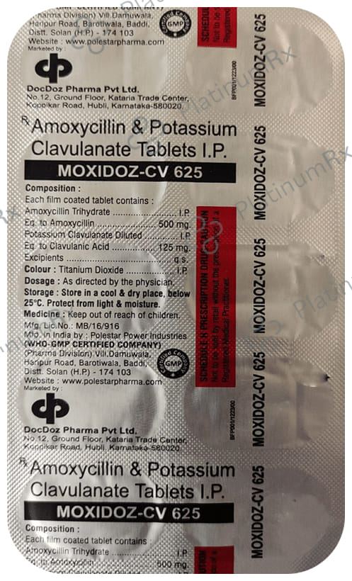 Moxidoz-CV 625 Tablet