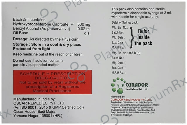 Curagest 500mg Injection