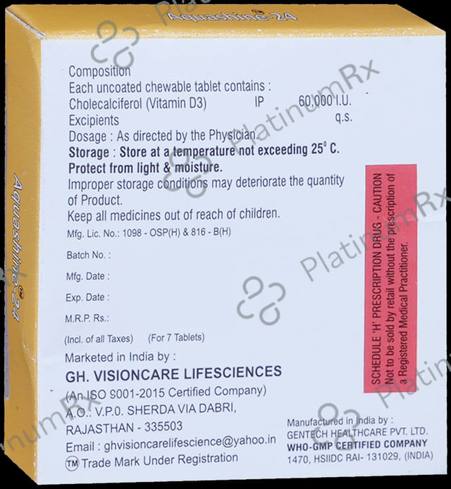 Aquashine 24 D3 60K Tablet 7s