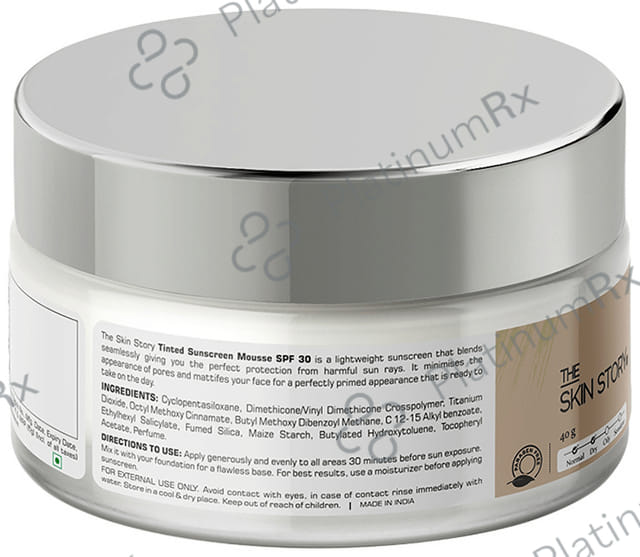 The Skin Story Tinted Sunscreen Mousse SPF 30 PA+++ Lotion 40gm