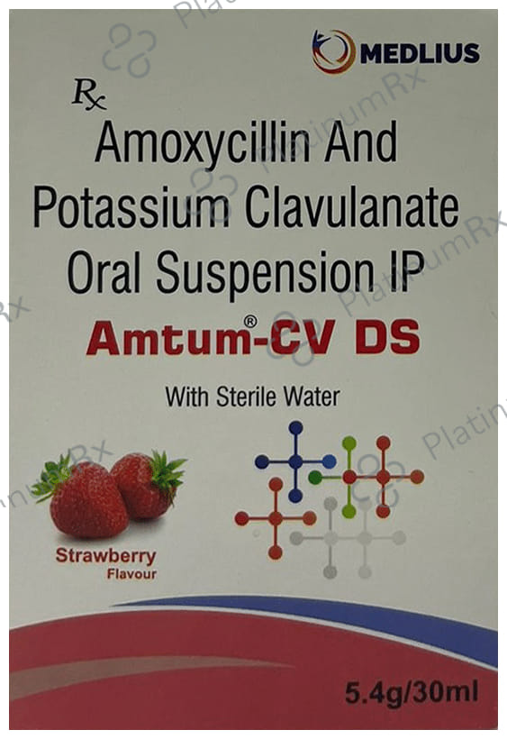 Amtum-CV DS Oral Suspension Strawberry