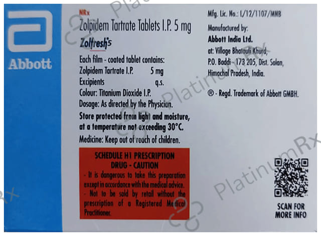 Zolfresh 5mg Tablet 15s