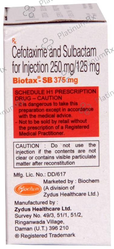 Biotax SB 250 mg/125 mg Injection
