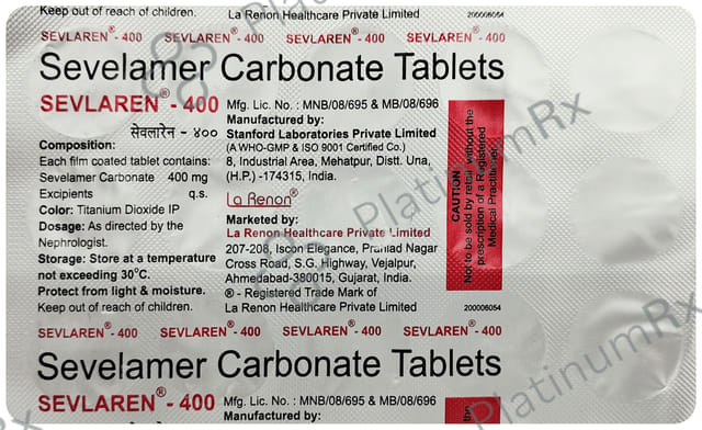 Sevlaren 400mg Tablet 15s